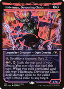 Hidetsugu, Devouring Chaos (Neon Red) (NEO-429)  Foil - Kamigawa: Neon Dynasty: (Showcase)