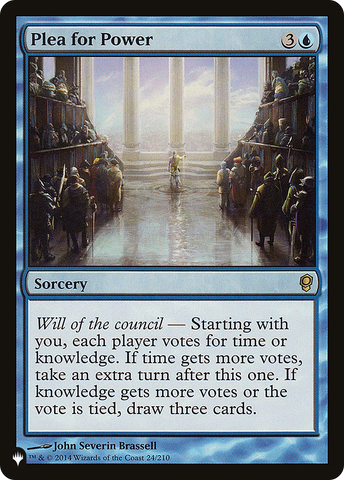 Plea for Power (LIST-24/210)  - The List