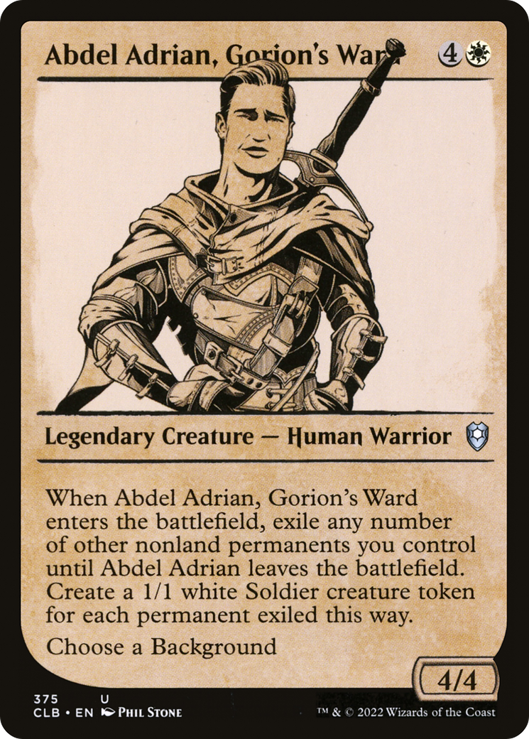 Abdel Adrian, Gorion's Ward (Showcase) (CLB-375)  - Commander Legends: Battle for Baldur's Gate: (Showcase)