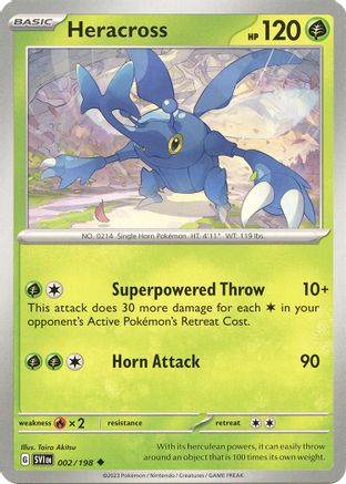 Heracross 002 - Reverse Holofoil SV01 Scarlet & Violet Base Set