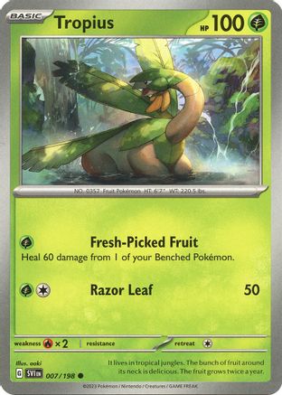 Tropius 007/198 - Reverse Holofoil SV01 Scarlet & Violet Base Set