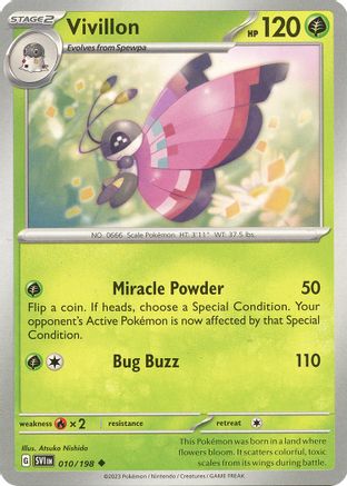 Vivillon 010 - Reverse Holofoil SV01 Scarlet & Violet Base Set