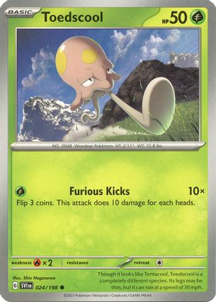 Toedscool 024/198 - Reverse Holofoil SV01 Scarlet & Violet Base Set