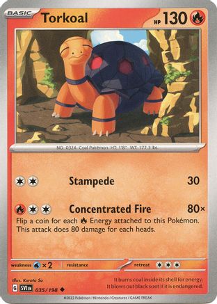 Torkoal 035 - Reverse Holofoil SV01 Scarlet & Violet Base Set