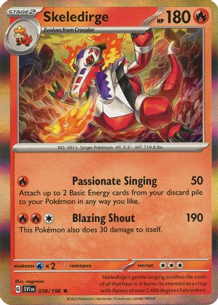 Skeledirge 038/198 - Reverse Holofoil SV01 Scarlet & Violet Base Set