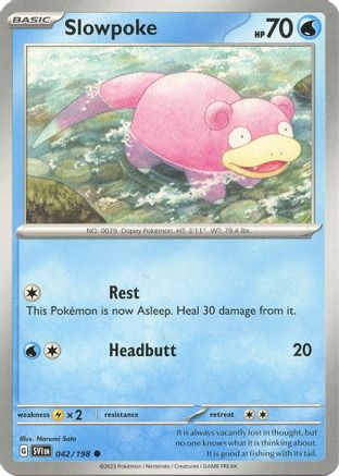 Slowpoke 042/198 - Reverse Holofoil SV01 Scarlet & Violet Base Set