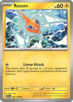 Rotom 069/198 - Reverse Holofoil SV01 Scarlet & Violet Base Set