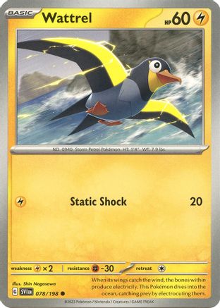 Wattrel 078/198 - Reverse Holofoil SV01 Scarlet & Violet Base Set