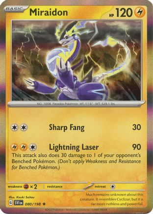 Miraidon 080/198 - Reverse Holofoil SV01 Scarlet & Violet Base Set