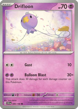 Drifloon 089/198 - Reverse Holofoil SV01 Scarlet & Violet Base Set