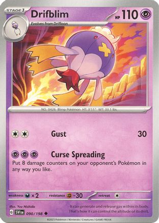 Drifblim 090/198 - Reverse Holofoil SV01 Scarlet & Violet Base Set