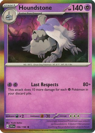 Houndstone 106/198 - Reverse Holofoil SV01 Scarlet & Violet Base Set
