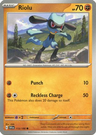 Riolu 113/198  SV01 Scarlet & Violet Base Set