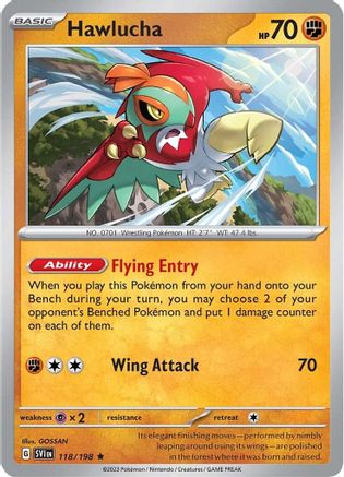 Hawlucha 118/198 - Reverse Holofoil SV01 Scarlet & Violet Base Set