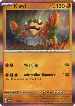 Klawf 122/198 - Holofoil SV01 Scarlet & Violet Base Set