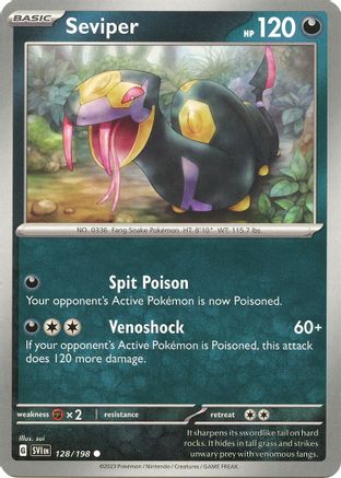 Seviper 128 - Reverse Holofoil SV01 Scarlet & Violet Base Set