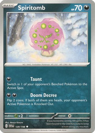 Spiritomb 129  SV01 Scarlet & Violet Base Set
