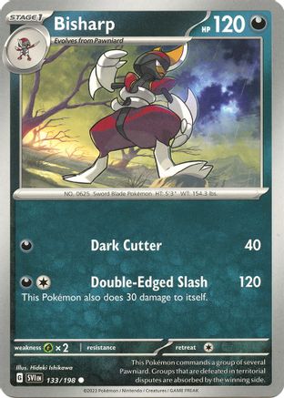 Bisharp 133/198 - Reverse Holofoil SV01 Scarlet & Violet Base Set