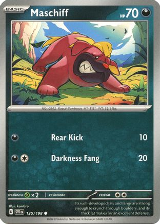 Maschiff 135/198 - Reverse Holofoil SV01 Scarlet & Violet Base Set