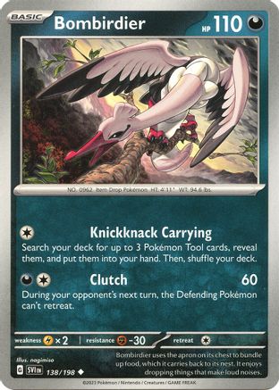 Bombirdier 138/198 - Reverse Holofoil SV01 Scarlet & Violet Base Set