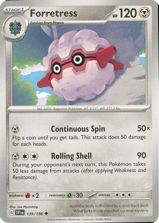 Forretress 139  SV01 Scarlet & Violet Base Set