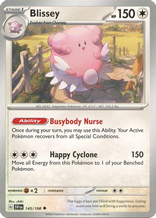 Blissey 145 - Reverse Holofoil SV01 Scarlet & Violet Base Set