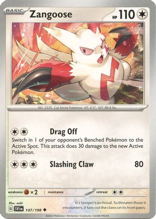 Zangoose 147/198  SV01 Scarlet & Violet Base Set