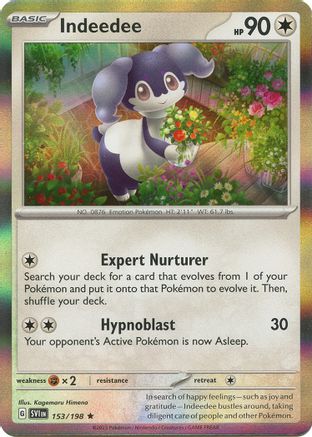 Indeedee 153 - Reverse Holofoil SV01 Scarlet & Violet Base Set