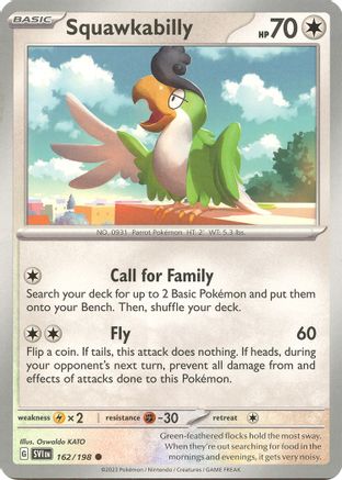 Squawkabilly 162/198  SV01 Scarlet & Violet Base Set