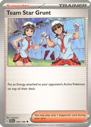 Team Star Grunt 195/198 - Reverse Holofoil SV01 Scarlet & Violet Base Set