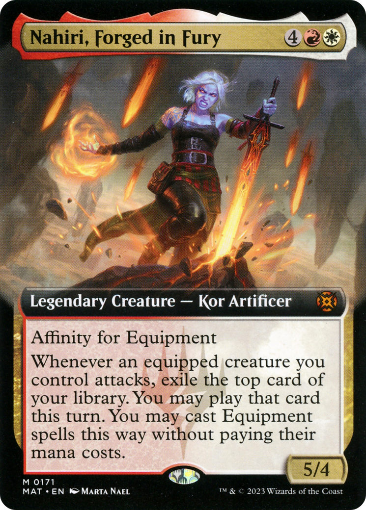 Nahiri, Forged in Fury (Extended Art) (MAT-171)  - March of the Machine: The Aftermath: (Extended Art)