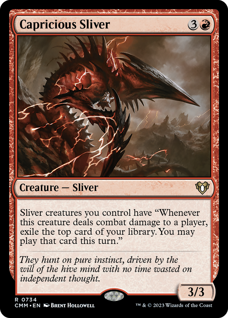 Capricious Sliver (CMM-734)  - Commander Masters
