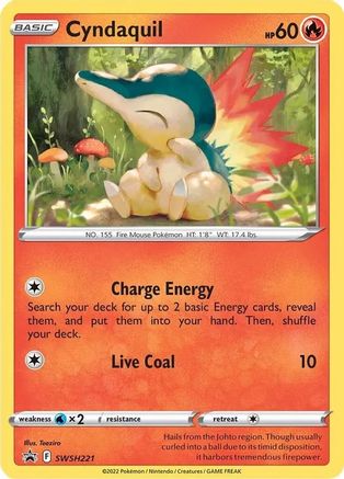 Cyndaquil (Cosmos Holo) SWSH221 - Holofoil SWSH Sword & Shield Promo Cards