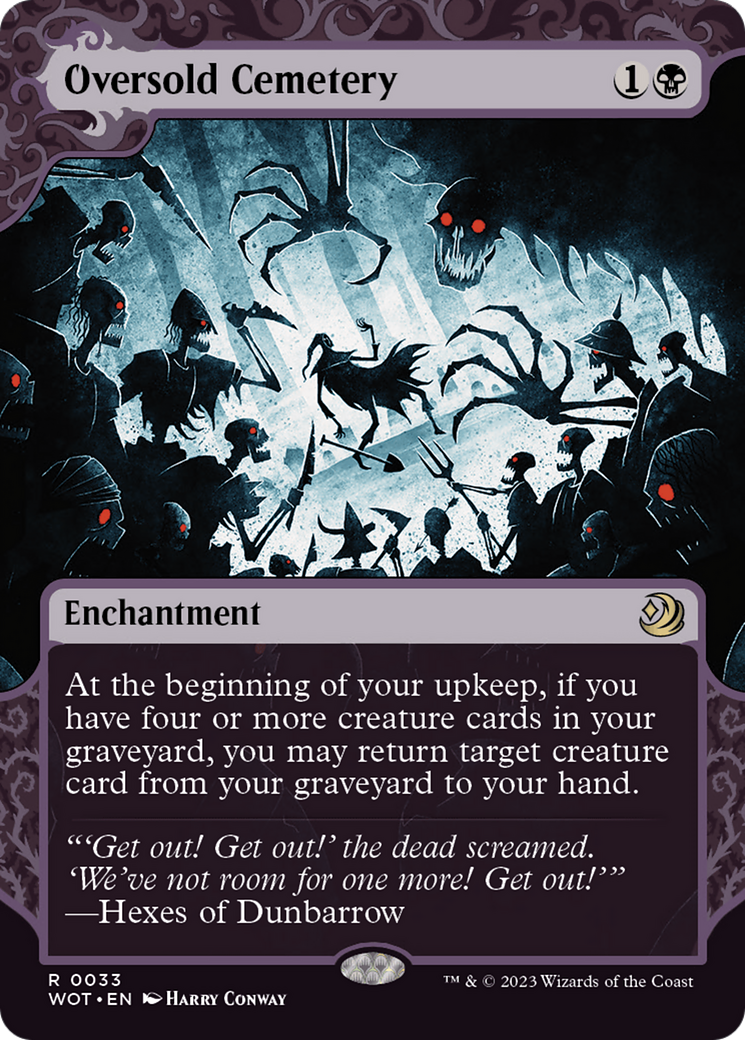 Oversold Cemetery (WOT-033)  - Wilds of Eldraine: Enchanting Tales: (Showcase) (Borderless)