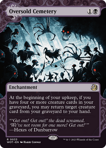 Oversold Cemetery (WOT-033)  - Wilds of Eldraine: Enchanting Tales: (Showcase) (Borderless)