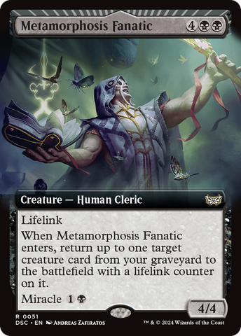 Metamorphosis Fanatic (Extended Art) (DSC-051)  - Duskmourn: House of Horror Commander: (Extended Art, miracle)