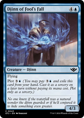 Djinn of Fool's Fall (OTJ-043)  Foil - Outlaws of Thunder Junction