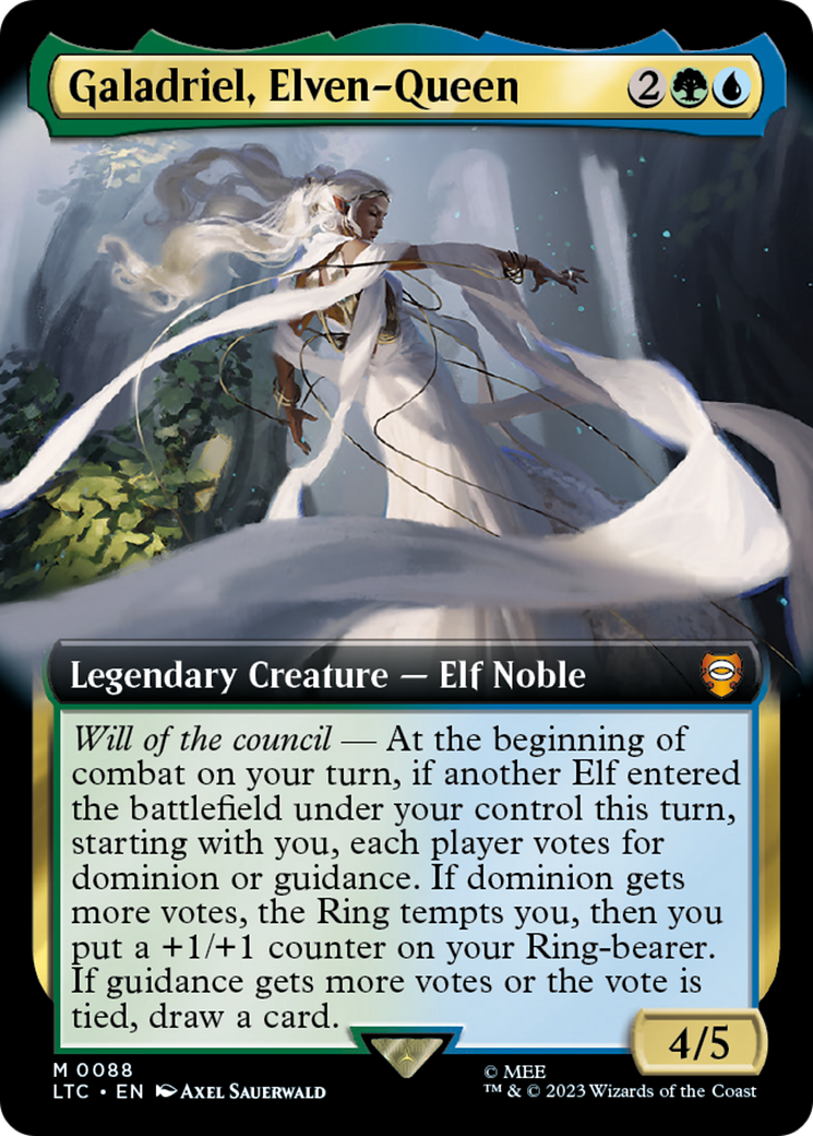 Galadriel, Elven-Queen (Extended Art) (LTC-088)  Foil - Tales of Middle-earth Commander: (Extended Art)