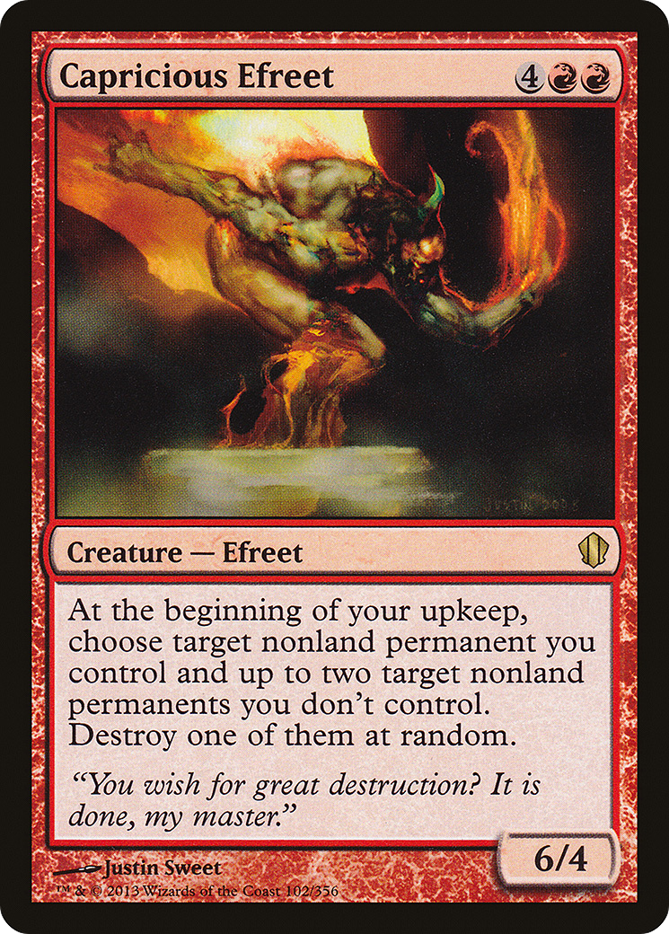 Capricious Efreet (C13-102)  - Commander 2013