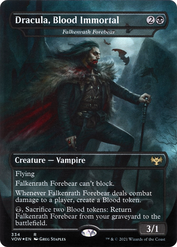 Dracula, Blood Immortal - Falkenrath Forebear (VOW-334)  - Innistrad: Crimson Vow / Dracula, Blood Immortal (Borderless)
