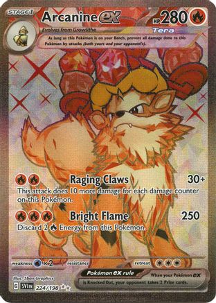 Arcanine ex 224/198 - Holofoil SV01 Scarlet & Violet Base Set