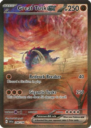 Great Tusk ex 246/198 - Holofoil SV01 Scarlet & Violet Base Set