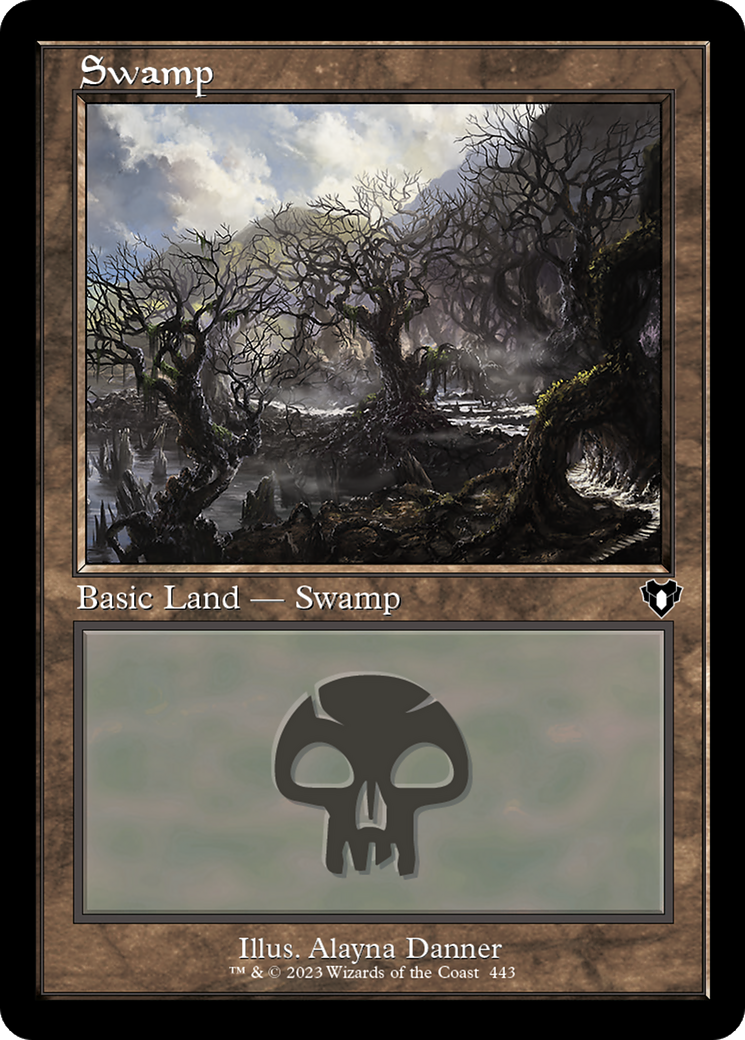 Swamp (443) (Retro Frame) (CMM-443)  Foil - Commander Masters