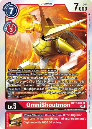 OmniShoutmon (Box Topper) (BT12-014) - Across Time Foil