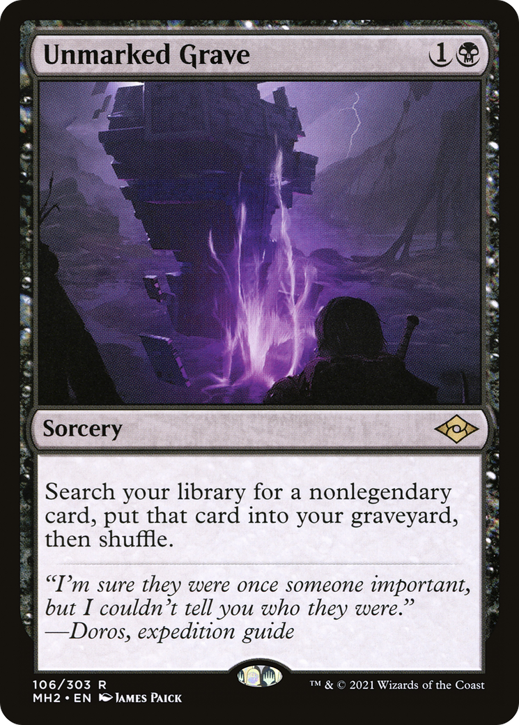 Unmarked Grave (MH2-106)  Foil - Modern Horizons 2