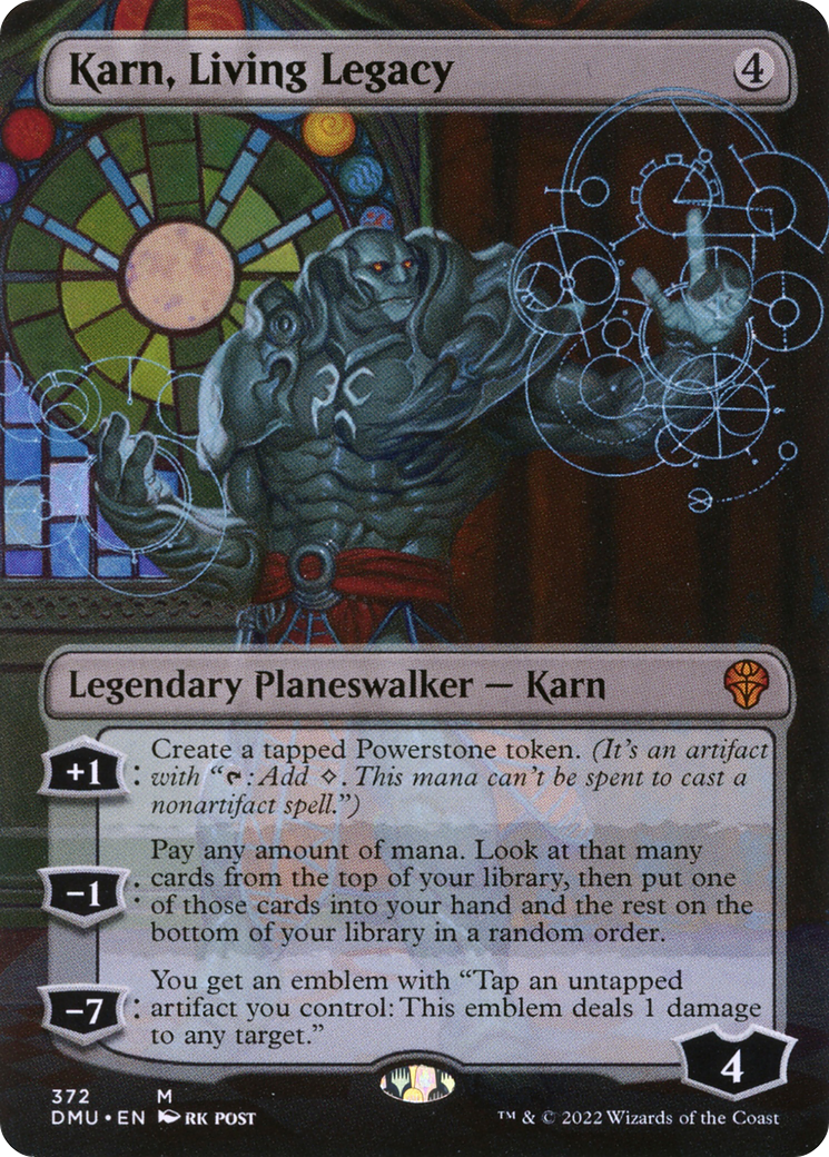 Karn, Living Legacy (Borderless) (DMU-372)  - Dominaria United
