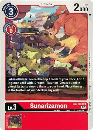 Sunarizamon [EX3-003] [Revision Pack Cards]