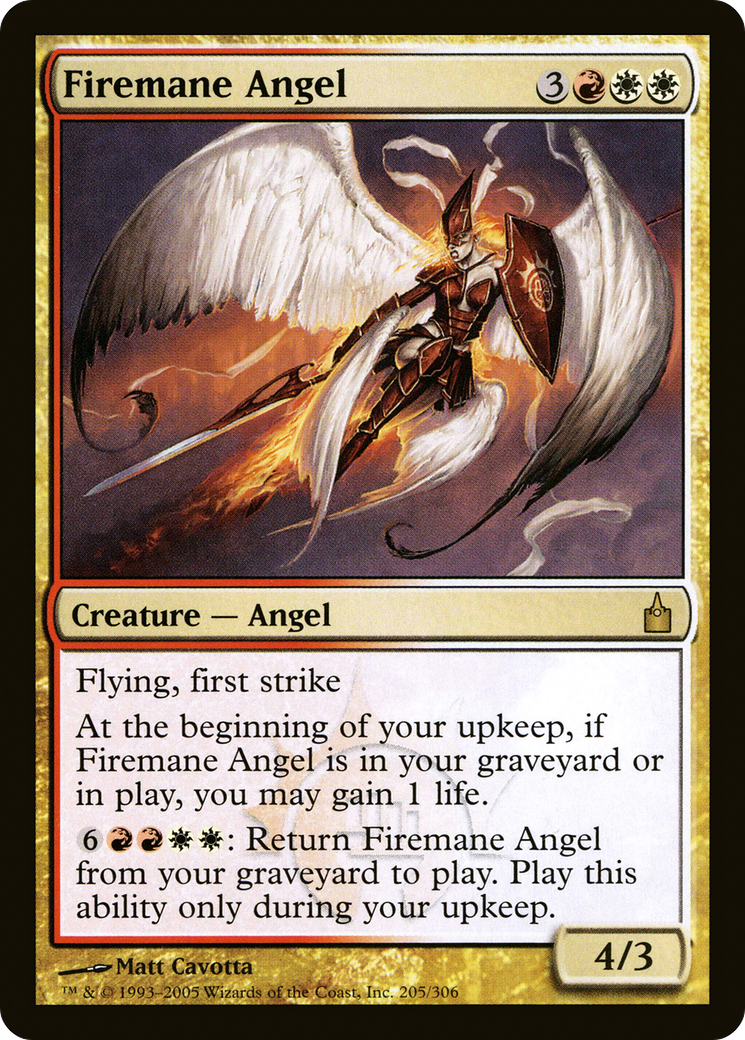 Firemane Angel (RAV-205)  Foil - Ravnica: City of Guilds