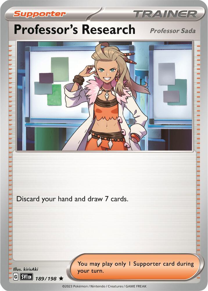 Professor's Research 189/198  SV01 Scarlet & Violet Base Set