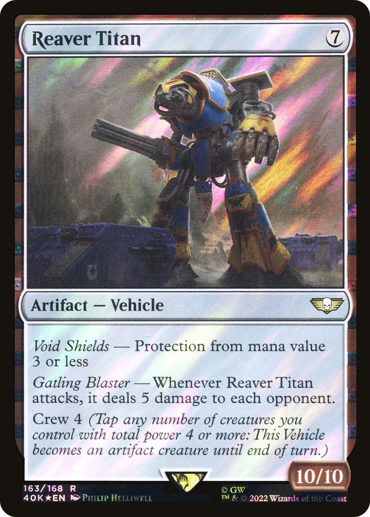 Reaver Titan (Surge Foil) (40K-163)  Foil - Warhammer 40,000 Commander